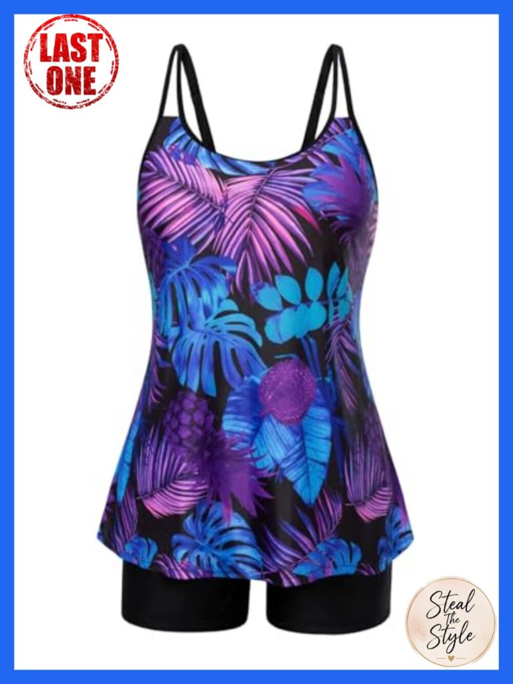 Tankini Swimsuits for Women Two Piece Tummy Control Modest Bathing Suit High